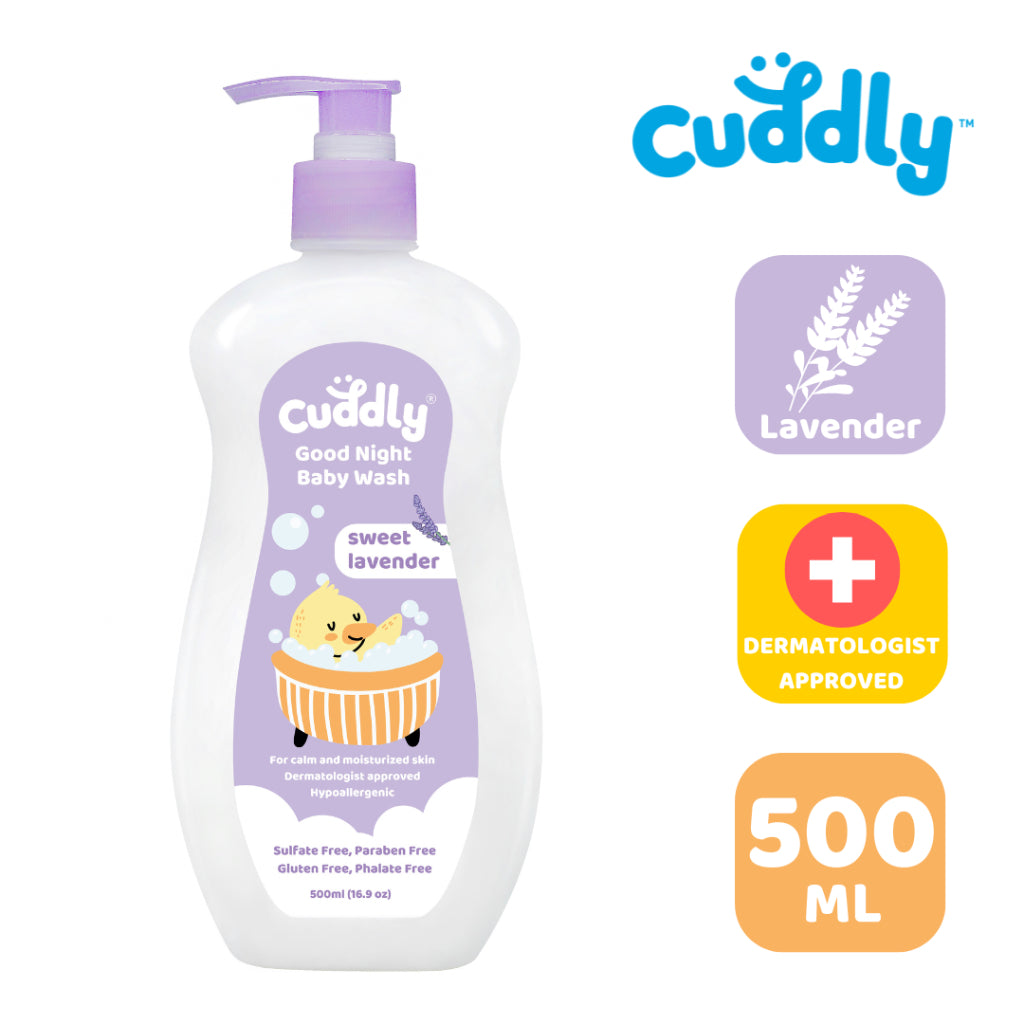 Cuddly Baby Wash Hair & Body Wash 500ml Lavender Scent