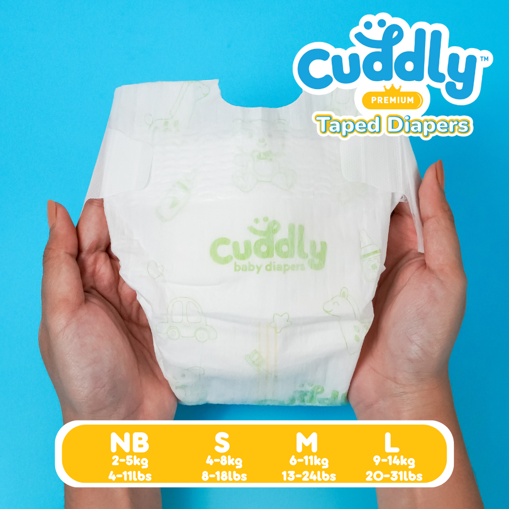 NEW Cuddly Premium Tape Japanese Baby Diaper NEWBORN - 60pcs