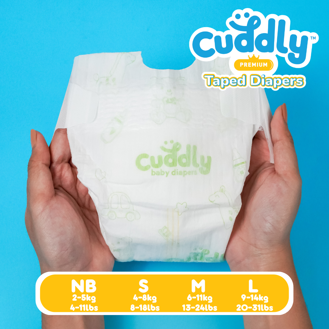 NEW Cuddly Premium Tape Japanese Baby Diaper 120's SMALL