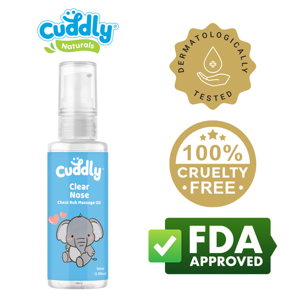 Cuddly Breathe Easy (Formerly Clear Nose) Chest Rub Baby Massage Oil (50ml)