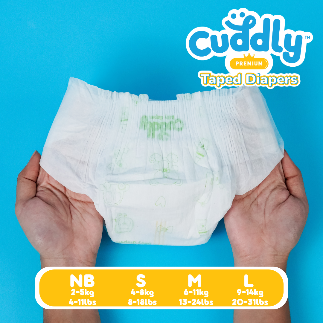 NEW Cuddly Premium Tape Japanese Baby Diaper 120's SMALL