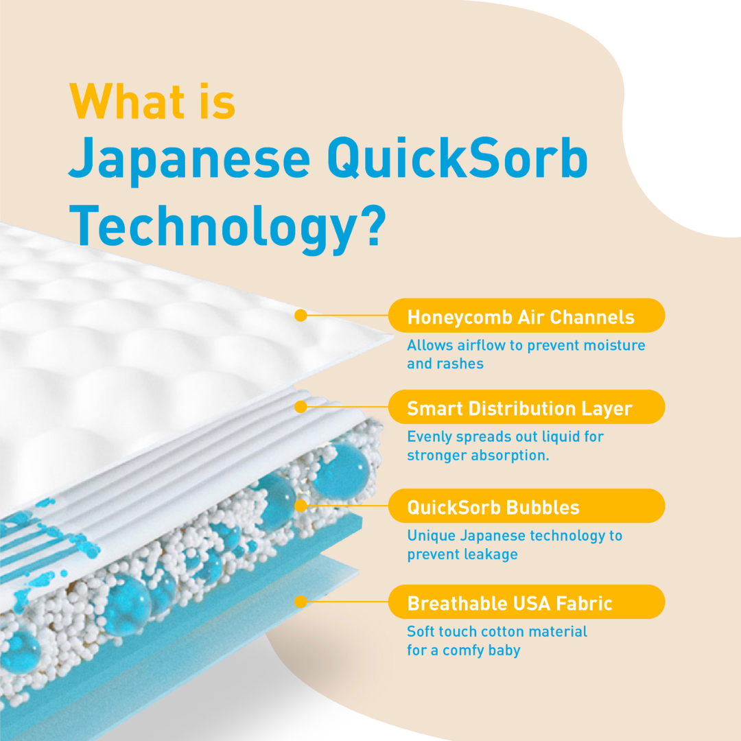 NEW Cuddly Premium Tape Japanese Baby Diaper NEWBORN - 120pcs