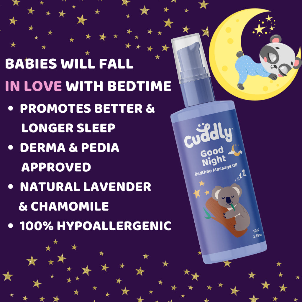Cuddly Good Night Natural Lavender Bedtime Massage Oil (50ml)