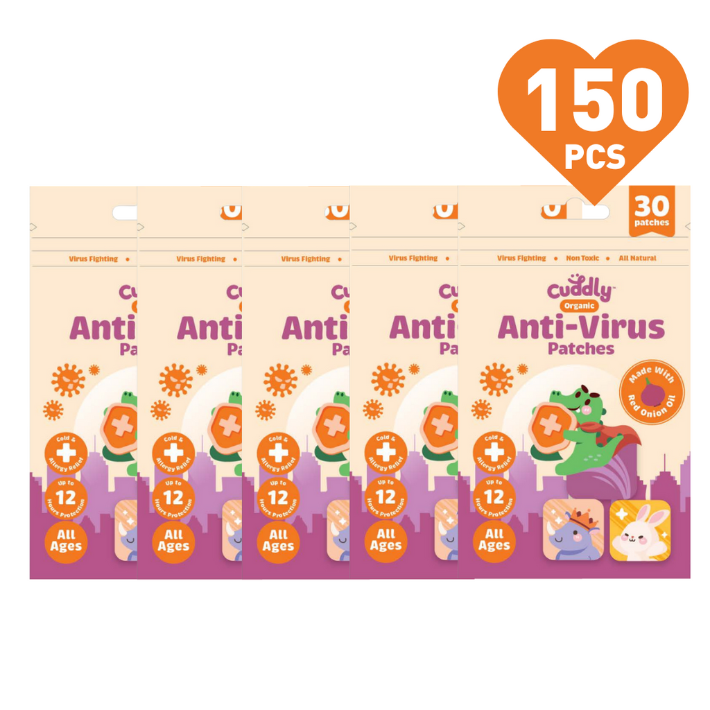 Cuddly Anti-Virus Red Onion Patches (30pcs) for Kids & Adults, Natural Immunity, Drug Free