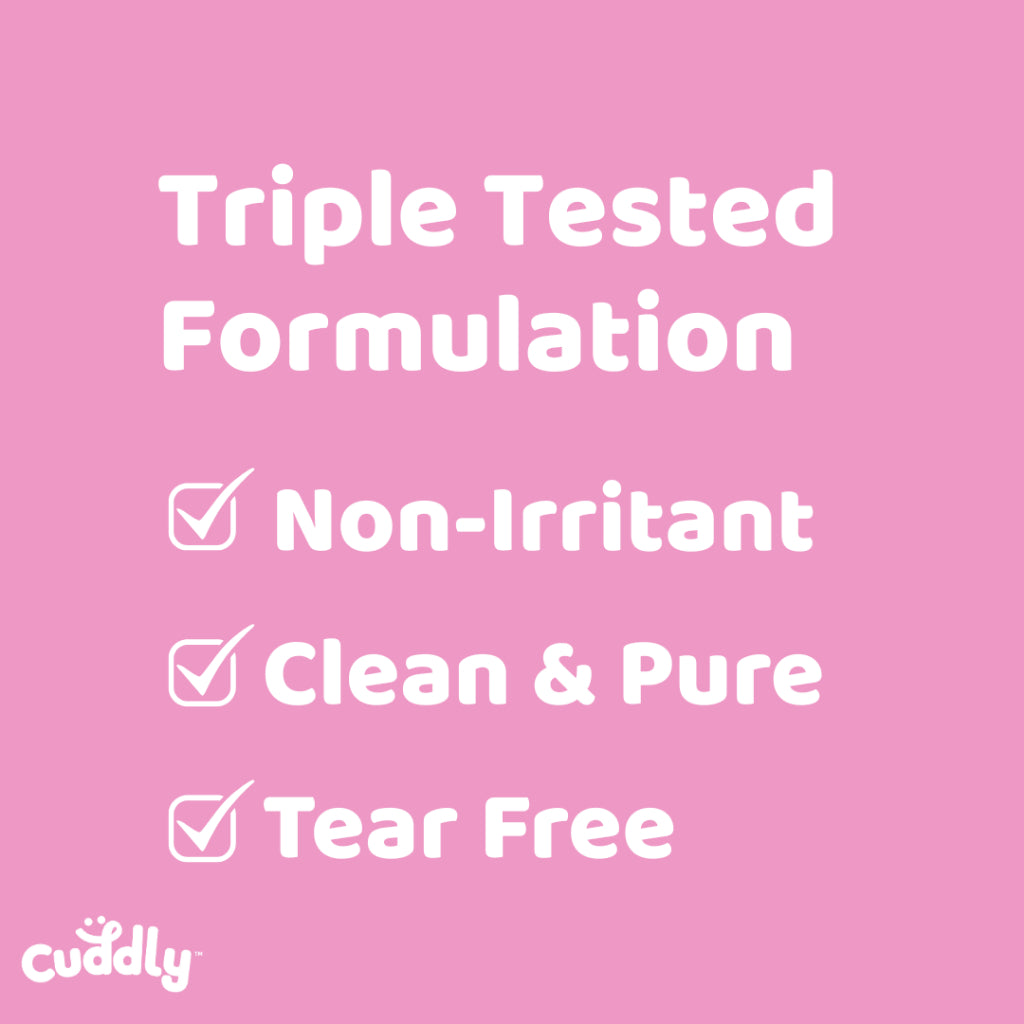 Cuddly Baby Wash Hair & Body Wash 500ml Cherry Blossom Scent Extra Gentle Care for All Skin Types