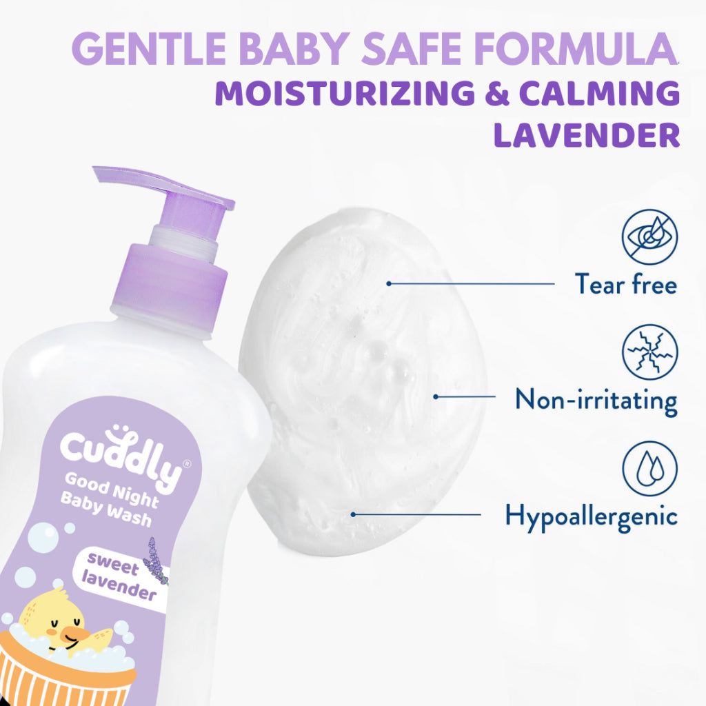 Cuddly Baby Wash Hair & Body Wash 500ml Lavender Scent