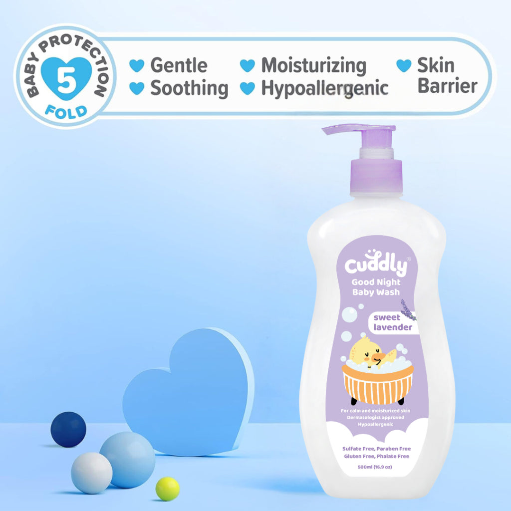 Cuddly Baby Wash Hair & Body Wash 500ml Lavender Scent