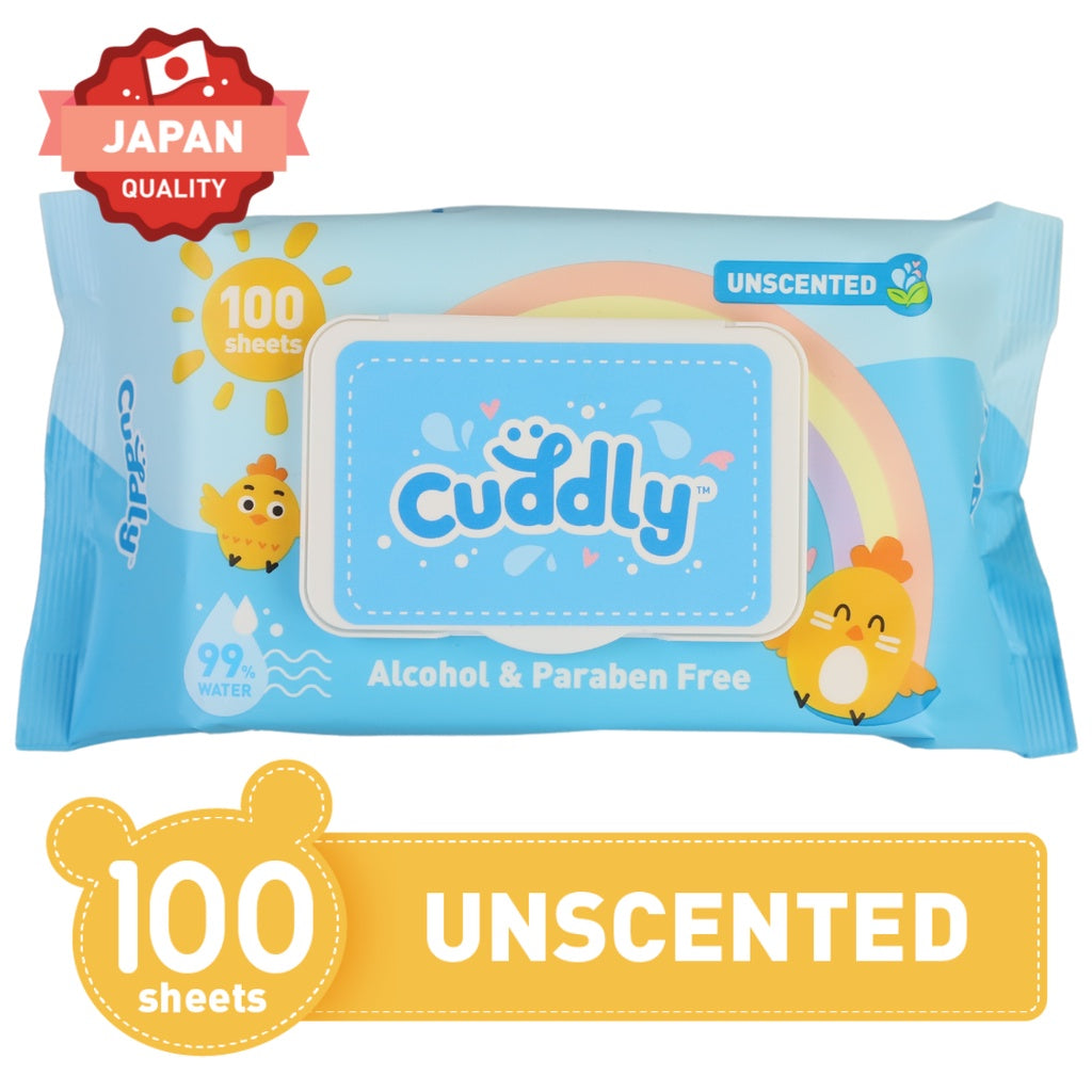 Cuddly PURE WATER Baby Wipes 100 Sheets - UNSCENTED
