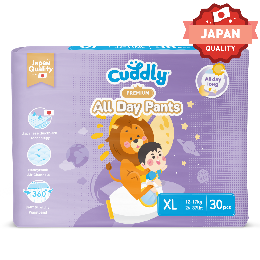 Cuddly All Day Overnight Premium Baby Pants Diaper 30's - EXTRA LARGE