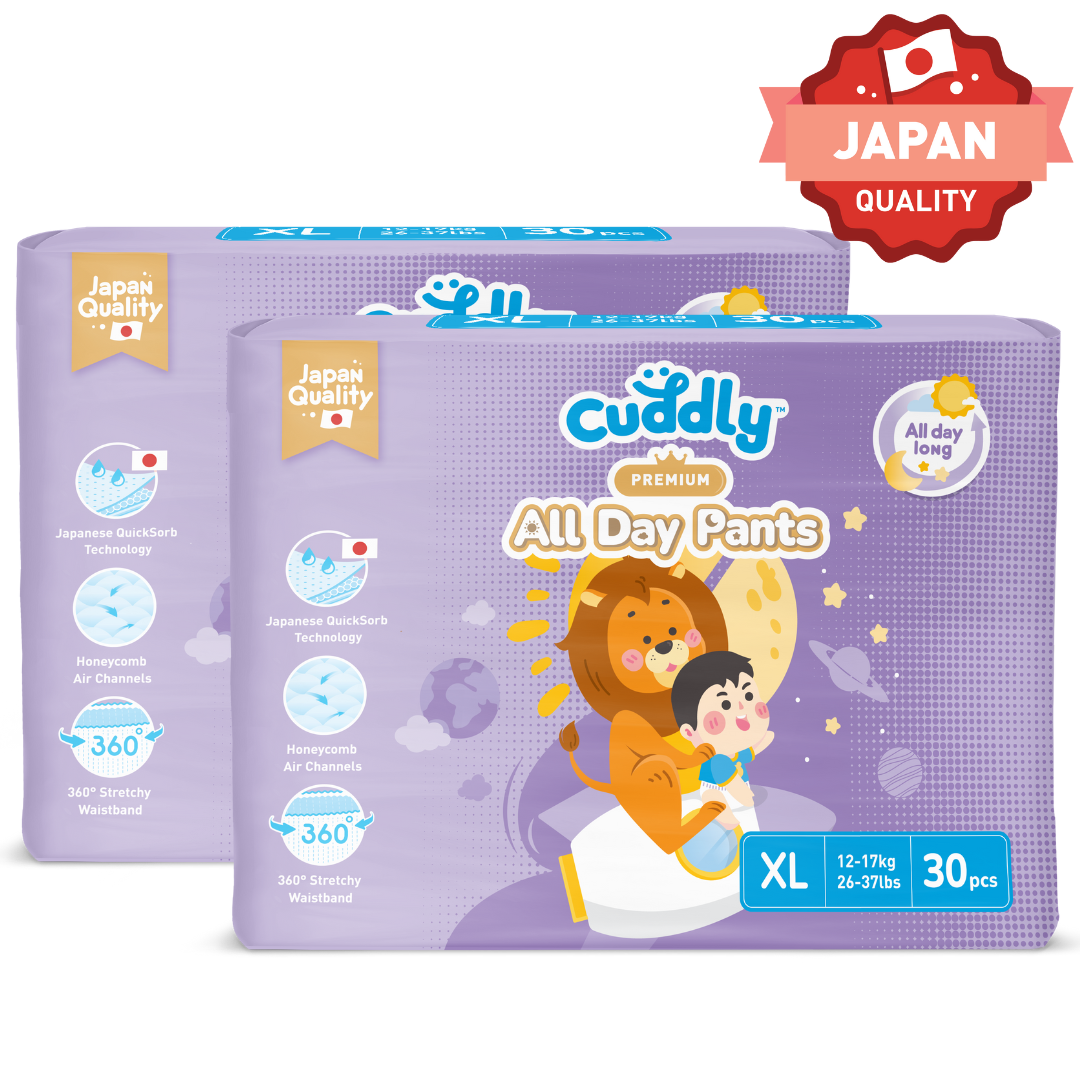 Cuddly All Day Overnight Premium Baby Pants Diaper 60's - EXTRA LARGE