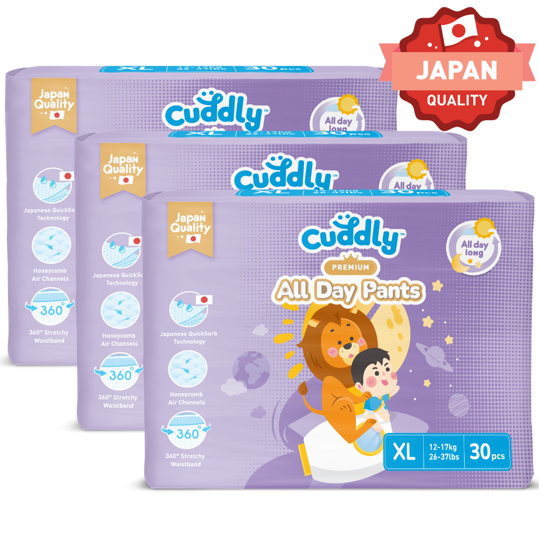 Cuddly All Day Overnight Premium Baby Pants Diaper 90's - EXTRA LARGE