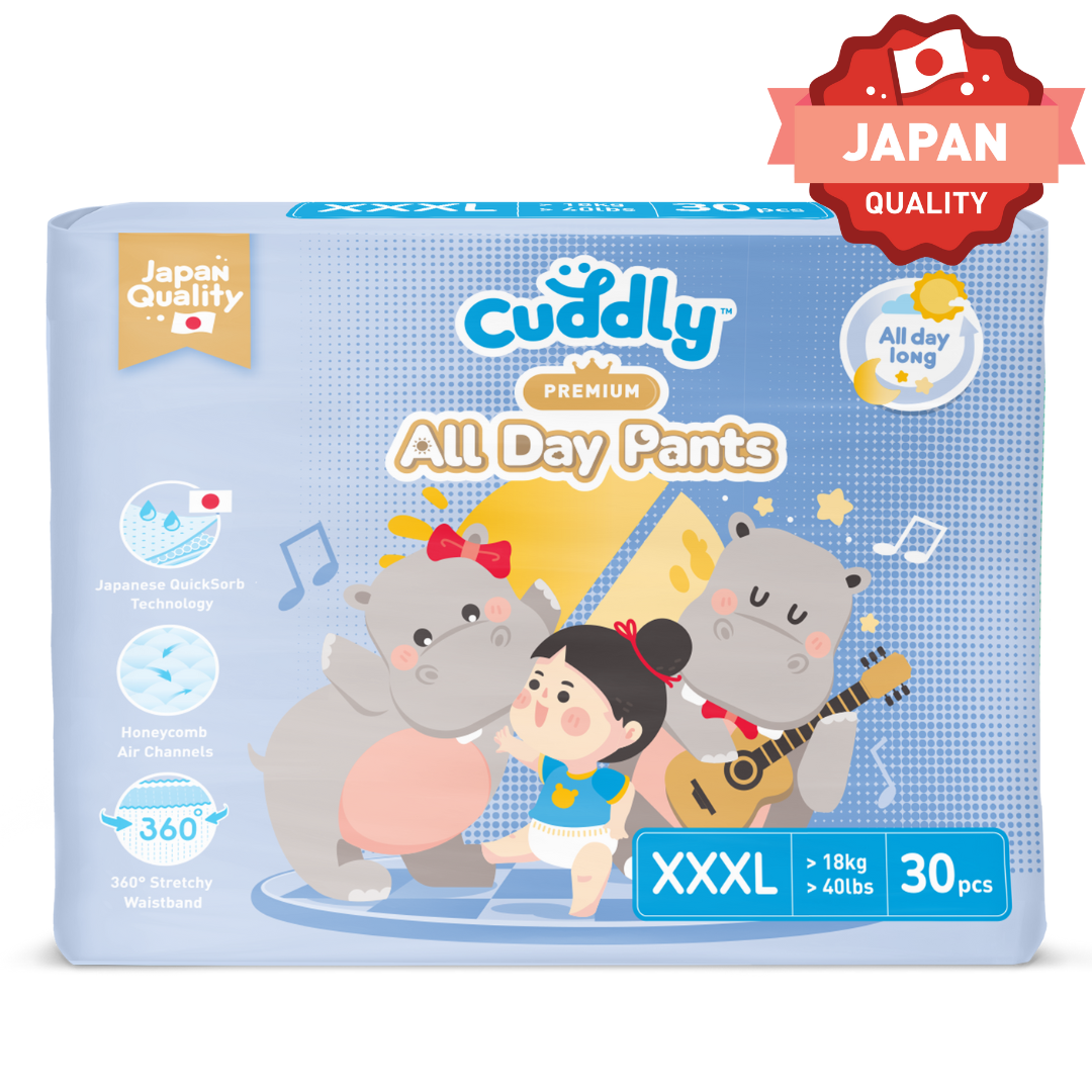 Cuddly All Day Overnight Premium Baby Pants Diaper 30's - XXXL