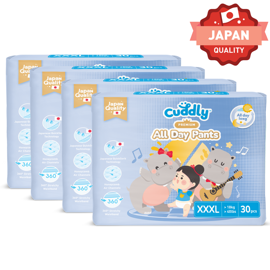 Cuddly All Day Overnight Premium Baby Pants Diaper 30's - XXXL