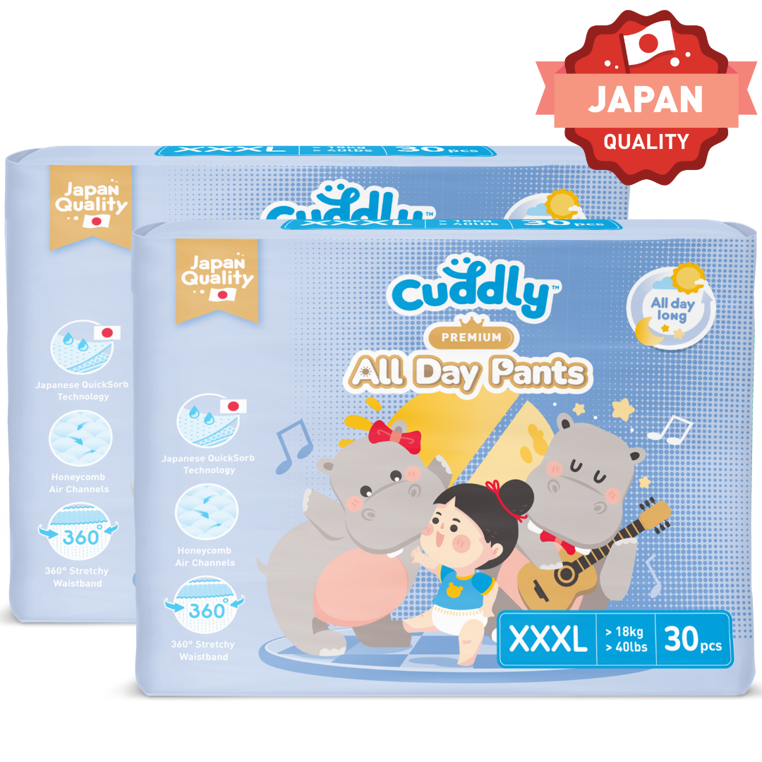 Cuddly All Day Overnight Premium Baby Pants Diaper 30's - XXXL