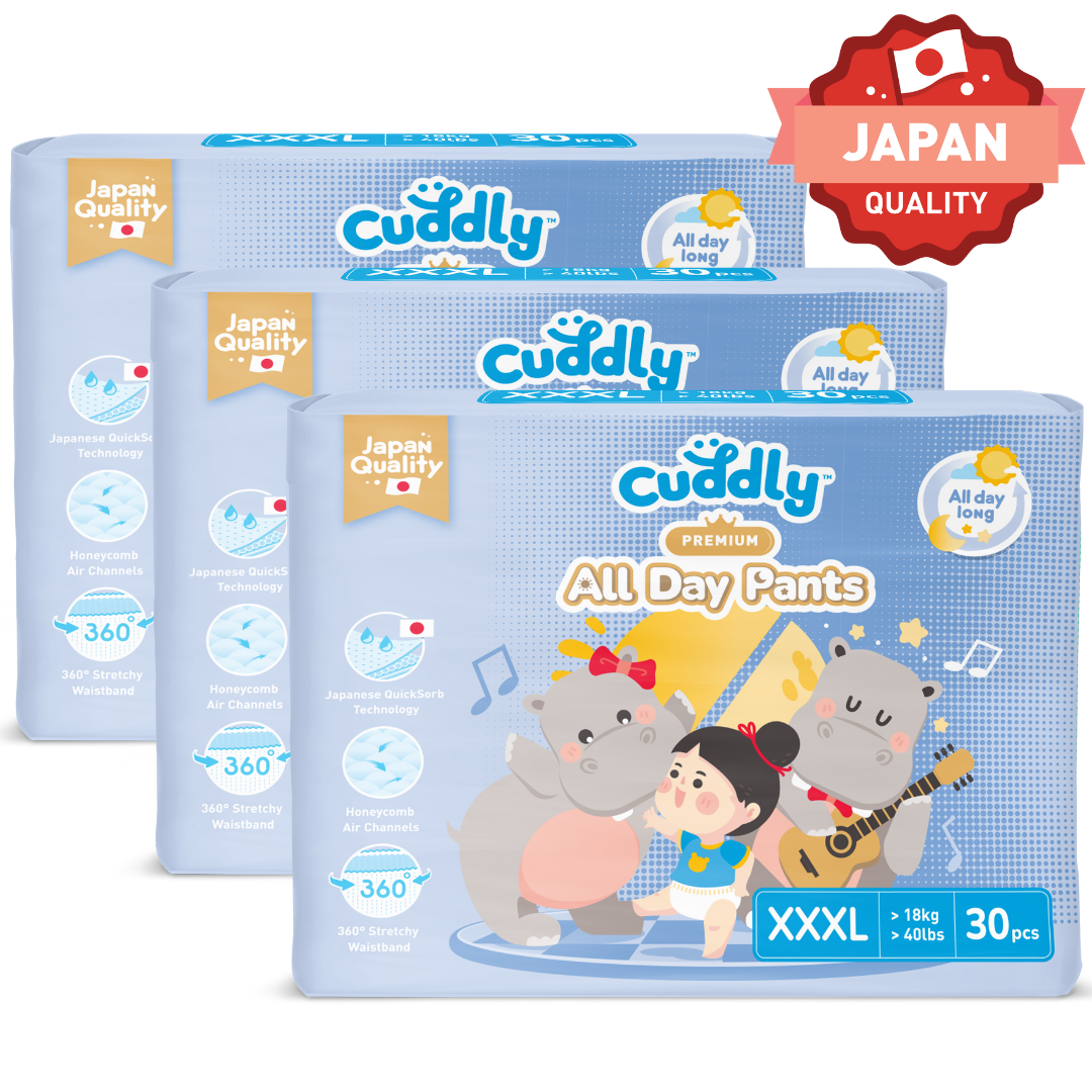 Cuddly All Day Overnight Premium Baby Pants Diaper 30's - XXXL